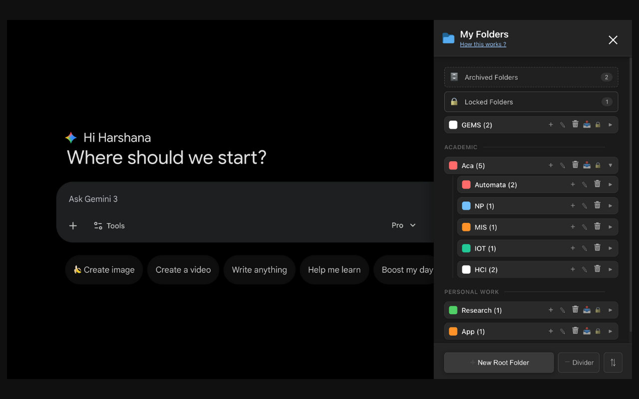 GemFold – Gemini Folders & Chat Organizer chrome谷歌浏览器插件_扩展第3张截图