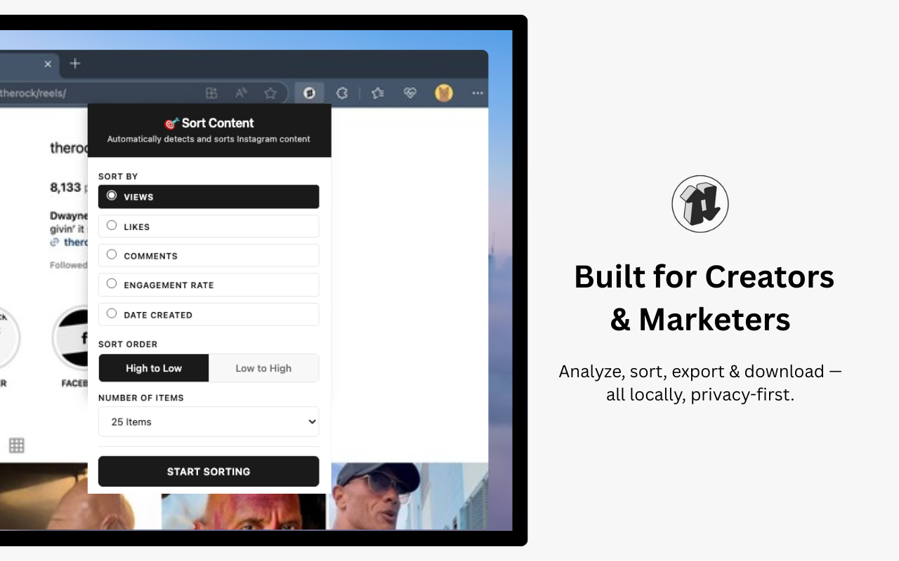 Sort Feed - Instagram Growth Analytics chrome谷歌浏览器插件_扩展第4张截图