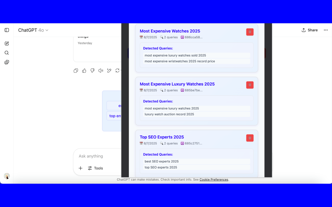 Query Detector for ChatGPT (GEO / AI SEO) chrome谷歌浏览器插件_扩展第1张截图