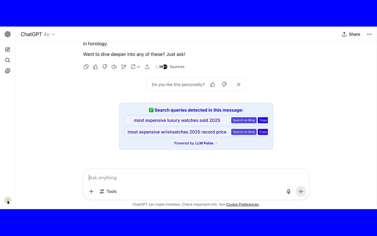 Query Detector for ChatGPT (GEO / AI SEO) chrome谷歌浏览器插件_扩展第5张截图