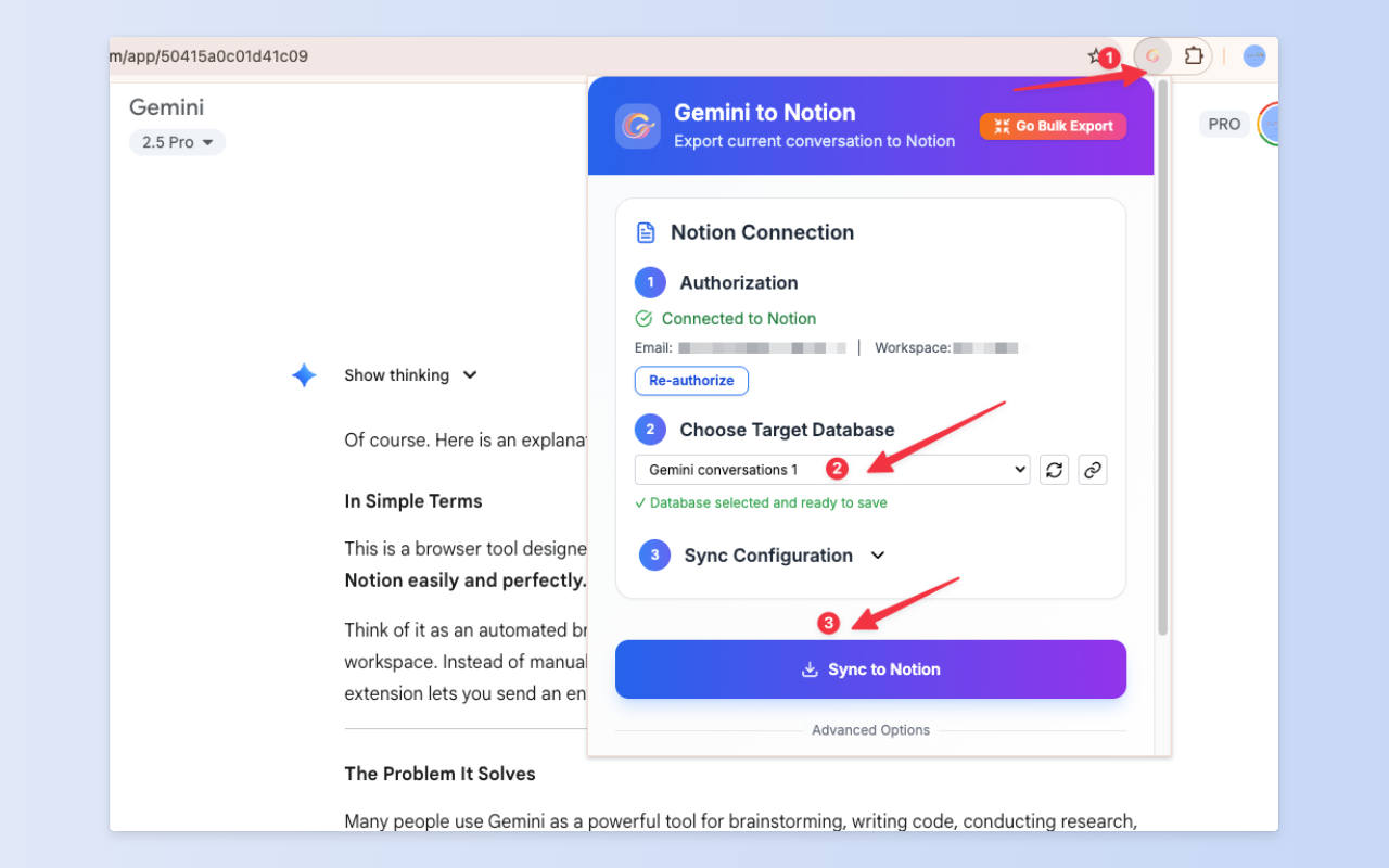 Gemini 聊天记录下载 - 批量导出 chrome谷歌浏览器插件_扩展第3张截图