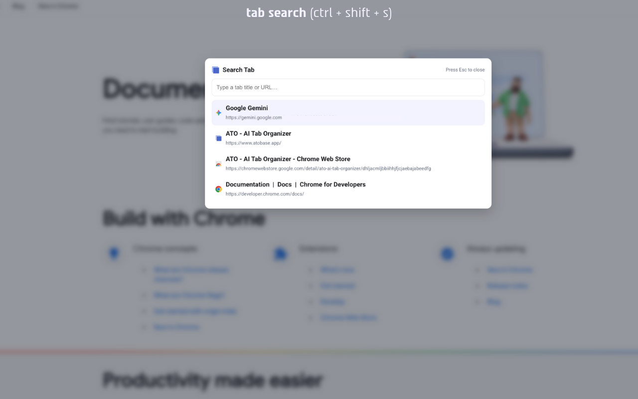 ATO - AI Tab Organizer | Smart Tab Manager chrome谷歌浏览器插件_扩展第2张截图