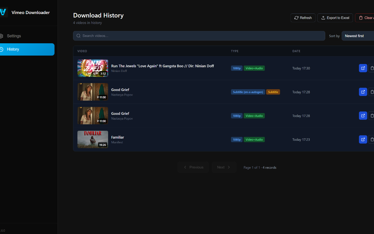 Vimeo 批量视频下载器 - 批量下载高清视频 chrome谷歌浏览器插件_扩展第5张截图