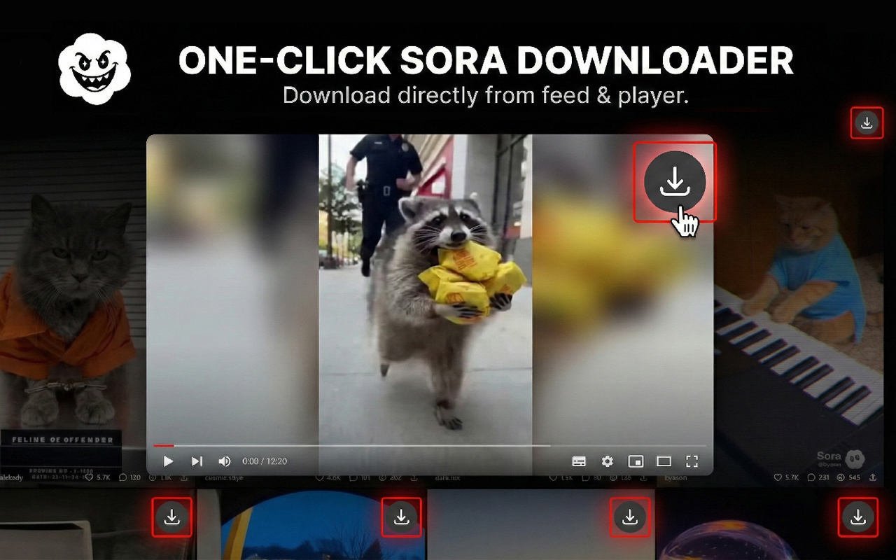 NoMarkVideo：Sora 水印去除与下载器 chrome谷歌浏览器插件_扩展第3张截图