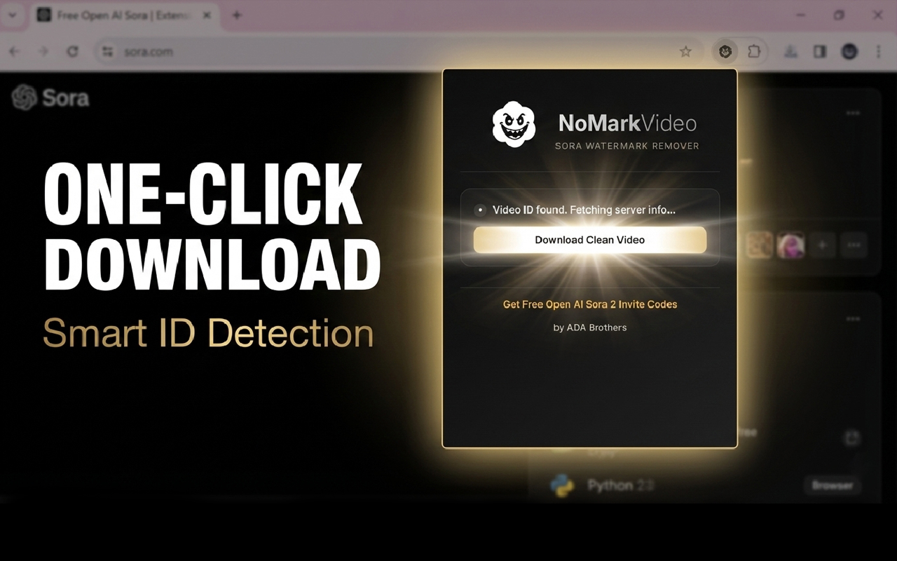 NoMarkVideo：Sora 水印去除与下载器 chrome谷歌浏览器插件_扩展第5张截图