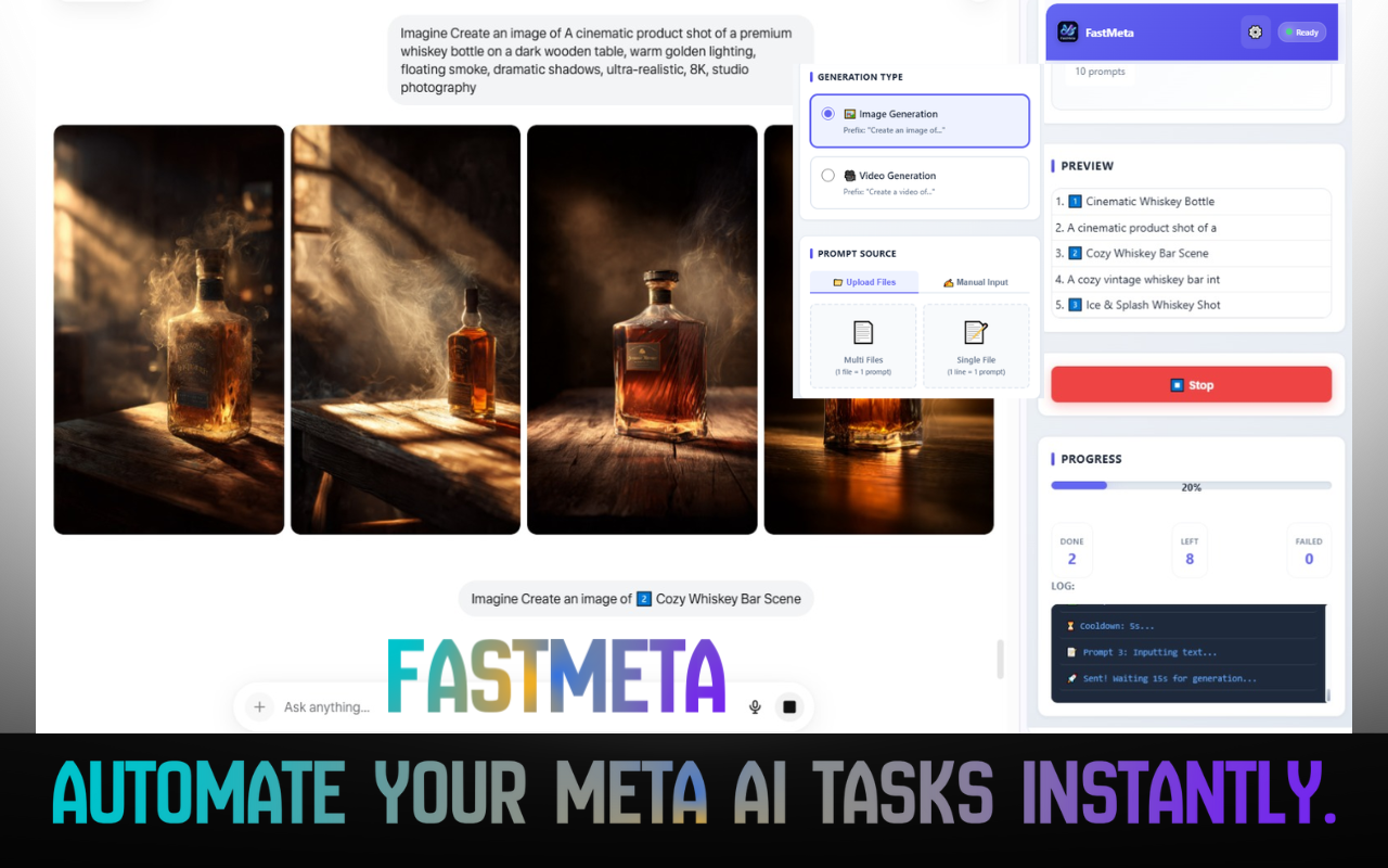 FastMeta - Workflow Automation for Meta AI chrome谷歌浏览器插件_扩展第1张截图