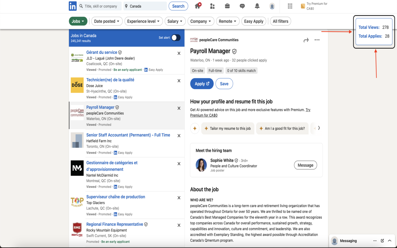 LinkedIn Job Stats Viewer chrome谷歌浏览器插件_扩展第1张截图