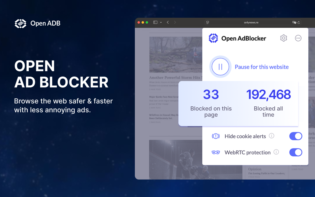 Open Adblocker chrome谷歌浏览器插件_扩展第1张截图