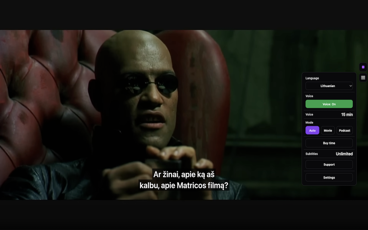 Sublango AI-powered Subtitles and Voice-over chrome谷歌浏览器插件_扩展第3张截图