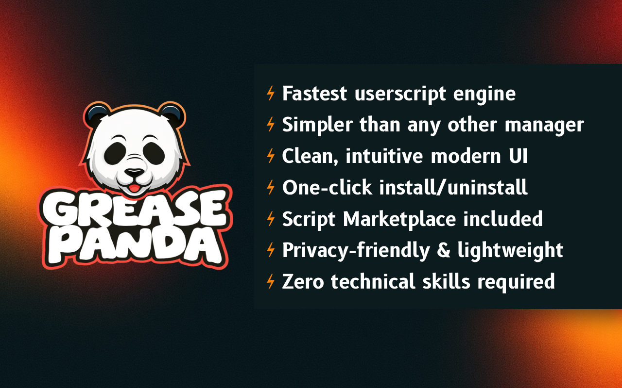 GreasePanda chrome谷歌浏览器插件_扩展第2张截图