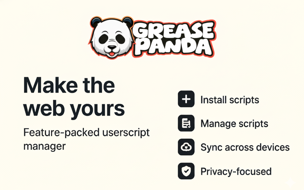 GreasePanda chrome谷歌浏览器插件_扩展第3张截图