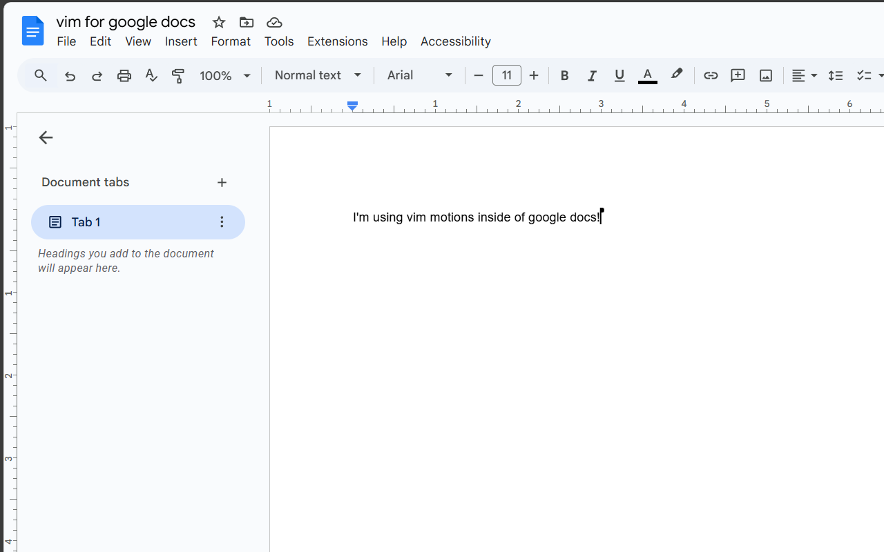 Vim-For-Docs chrome谷歌浏览器插件_扩展第1张截图