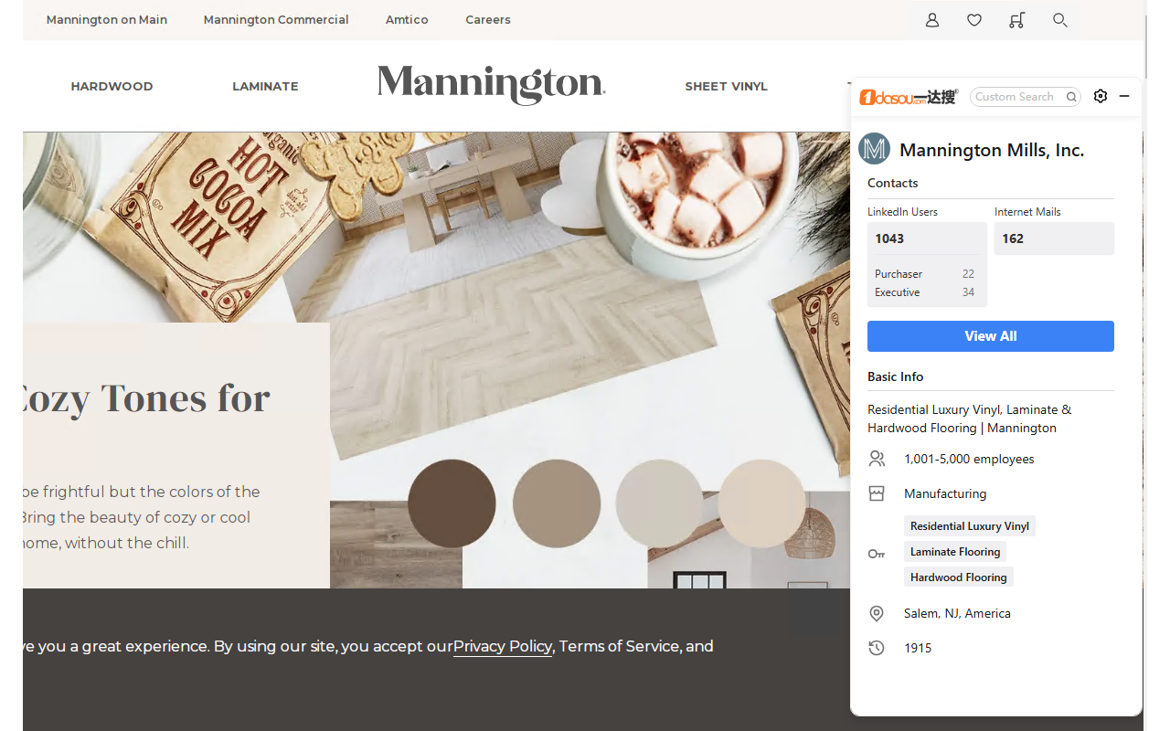 1dasou.com - B2B Company & Contact Info chrome谷歌浏览器插件_扩展第2张截图