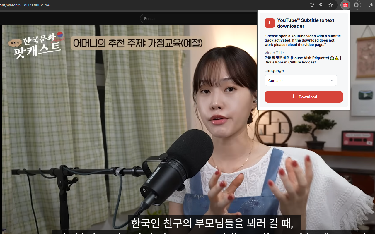 YouTube™ Subtitle to text downloader chrome谷歌浏览器插件_扩展第1张截图