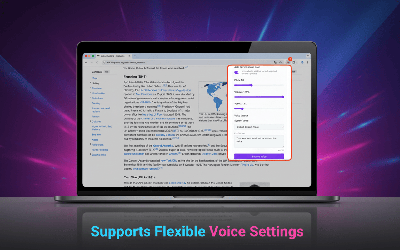 Read Aloud Pro: 语音朗读助手 chrome谷歌浏览器插件_扩展第2张截图