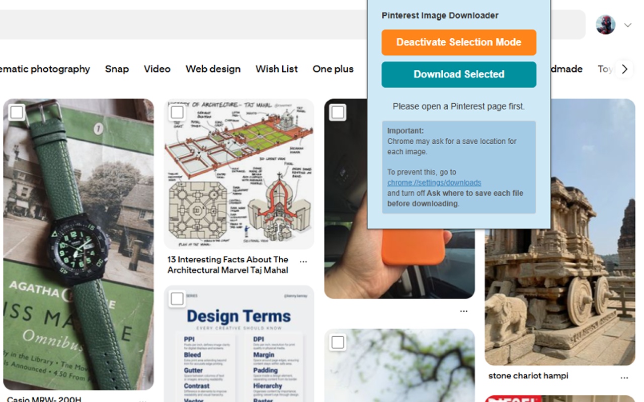 Pinterest Image Downloader chrome谷歌浏览器插件_扩展第1张截图
