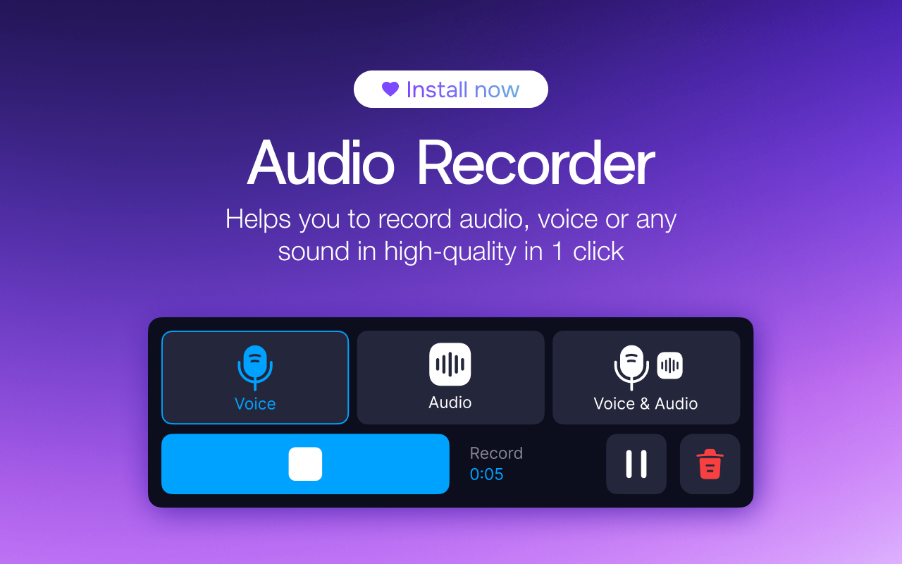 音频录音机 chrome谷歌浏览器插件_扩展第2张截图