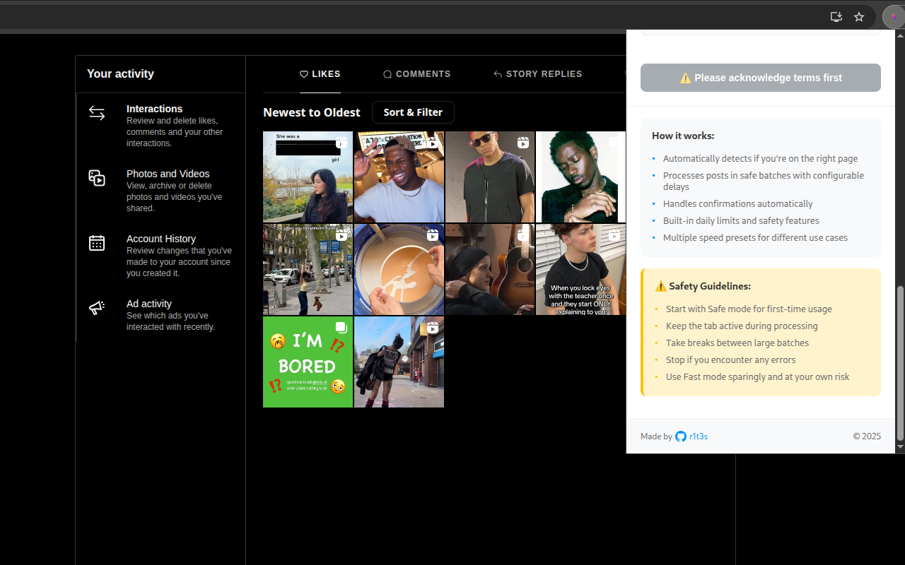 Insta Bulk Unlike chrome谷歌浏览器插件_扩展第4张截图