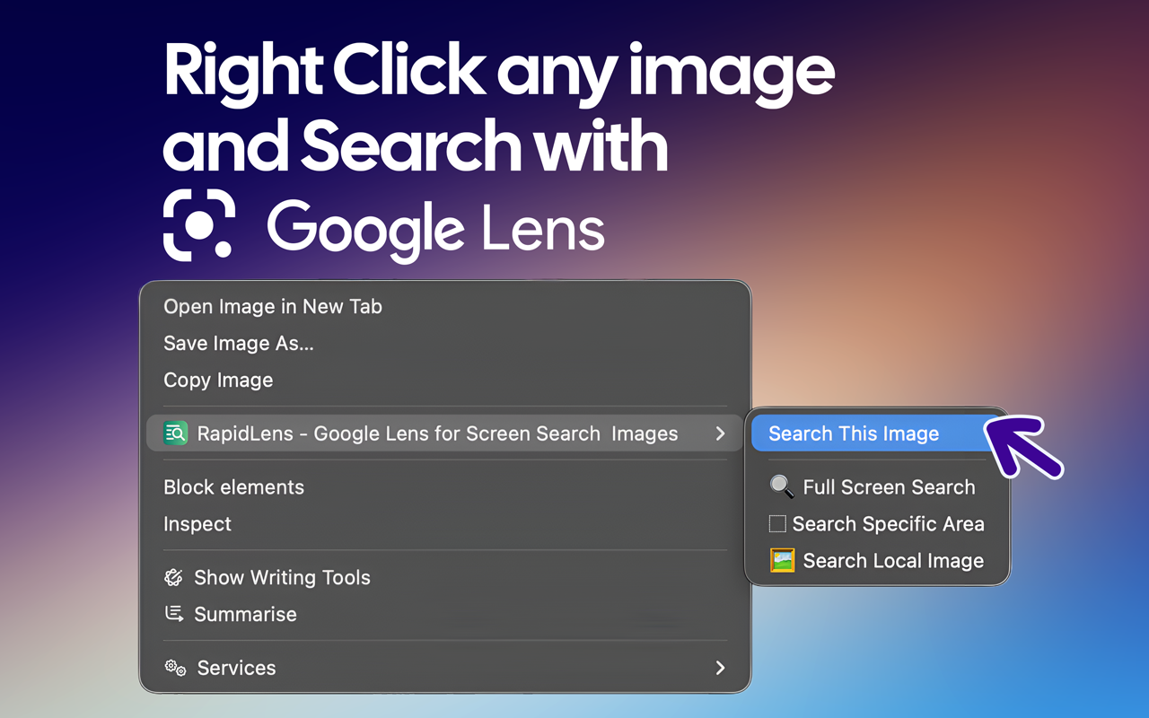 RapidLens - Google Lens for Screen Search & Images chrome谷歌浏览器插件_扩展第4张截图