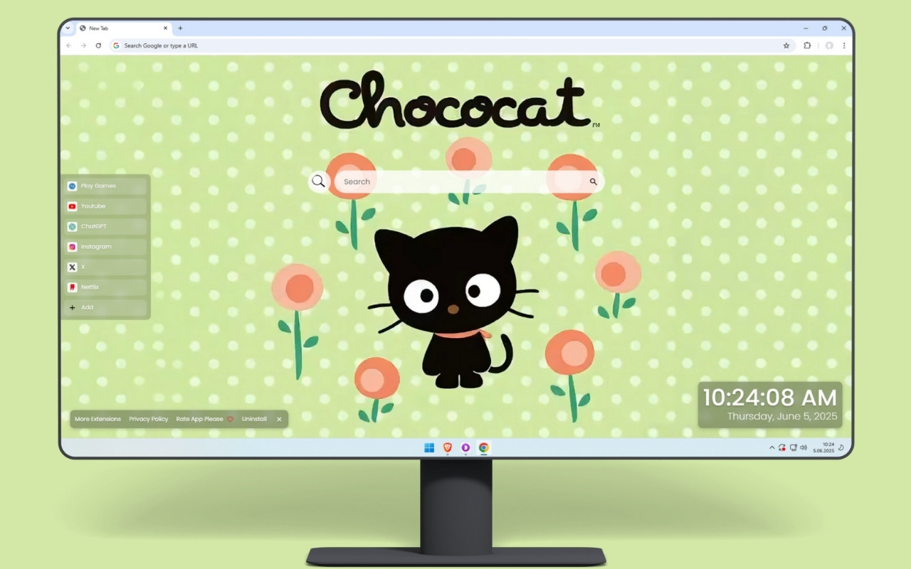 Cute Chococat Live Wallpaper chrome谷歌浏览器插件_扩展第1张截图