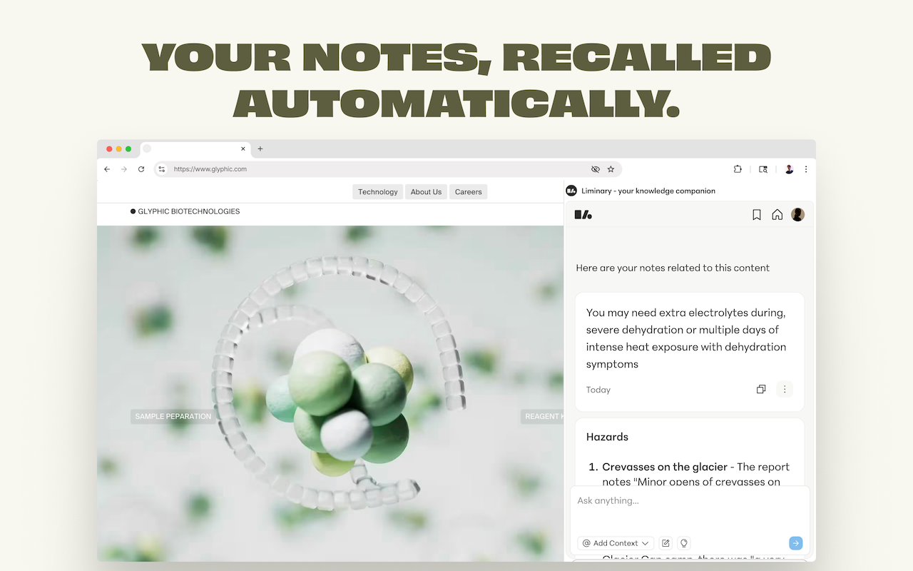 Liminary – Save Anything, Recall It Instantly chrome谷歌浏览器插件_扩展第2张截图
