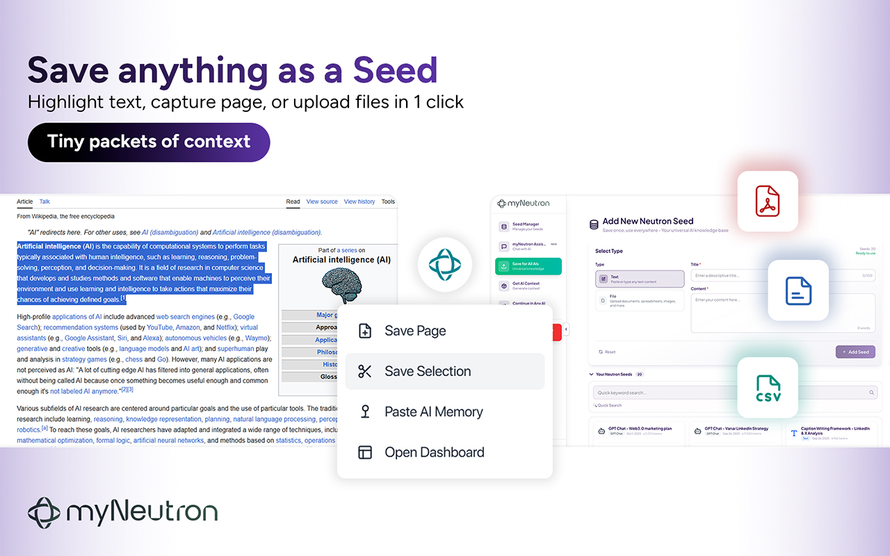 myNeutron AI memory chrome谷歌浏览器插件_扩展第2张截图