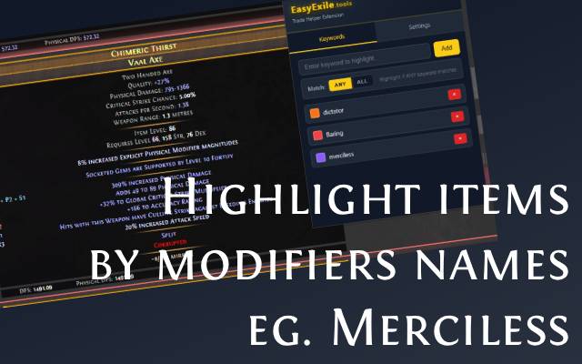 EasyExile Trade Extension chrome谷歌浏览器插件_扩展第3张截图