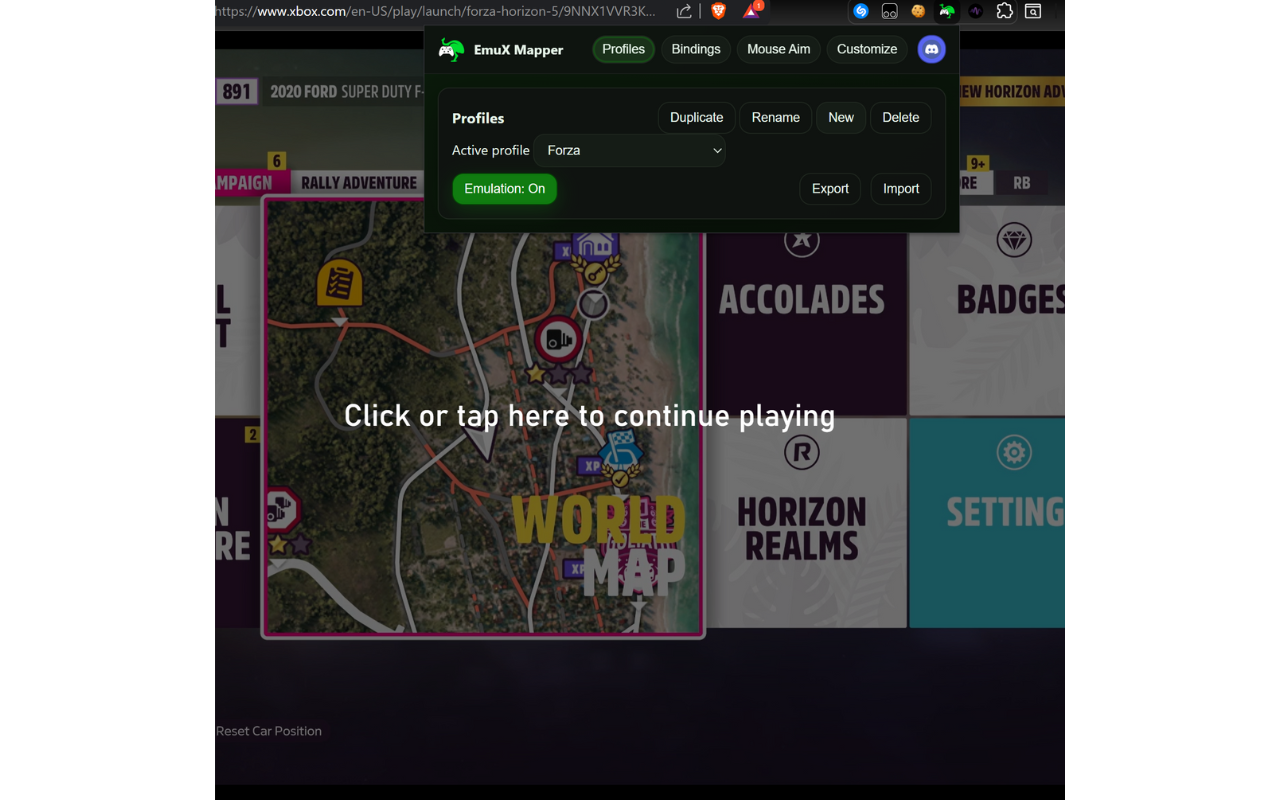 EmuX - Virtual Xbox Controller For Cloud Gaming chrome谷歌浏览器插件_扩展第3张截图