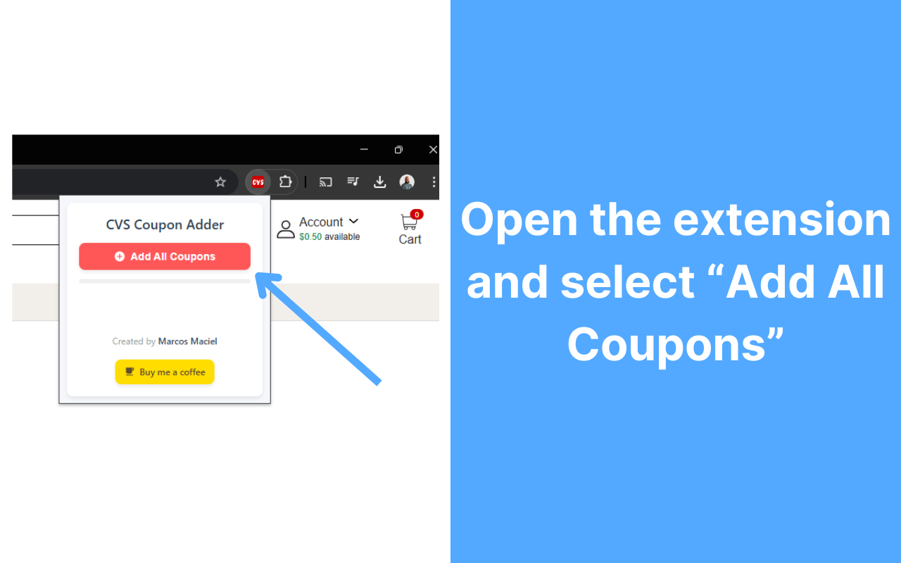 CVS Coupon Adder chrome谷歌浏览器插件_扩展第2张截图