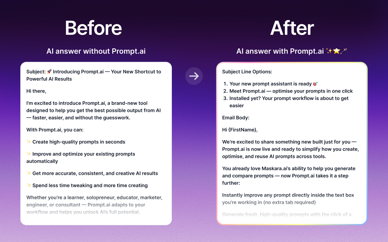 Maskara - AI Prompt Optimizer for ChatGPT, Claude, Loveable and more chrome谷歌浏览器插件_扩展第1张截图