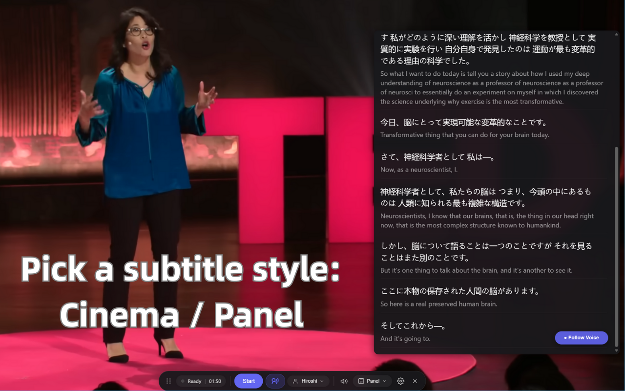 实时视频翻译与AI配音 - DubTab chrome谷歌浏览器插件_扩展第3张截图