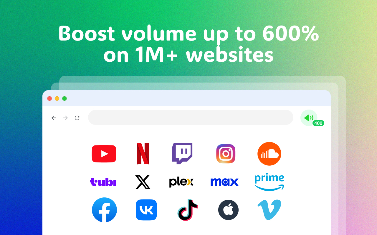 Sound Booster — 提高音量 chrome谷歌浏览器插件_扩展第2张截图