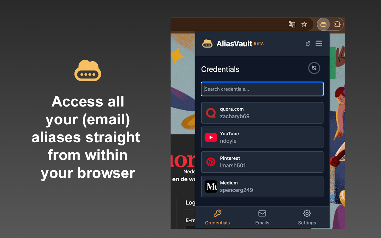 AliasVault chrome谷歌浏览器插件_扩展第2张截图