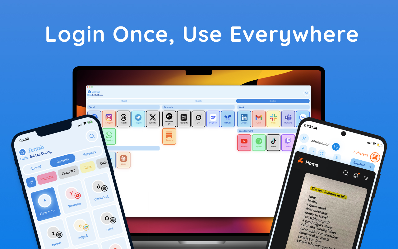 Zentab - Parallel Account chrome谷歌浏览器插件_扩展第3张截图