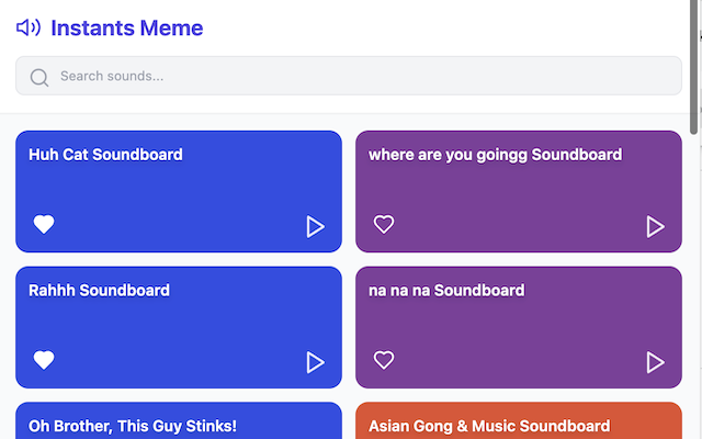 Instants Meme Soundboard chrome谷歌浏览器插件_扩展第1张截图