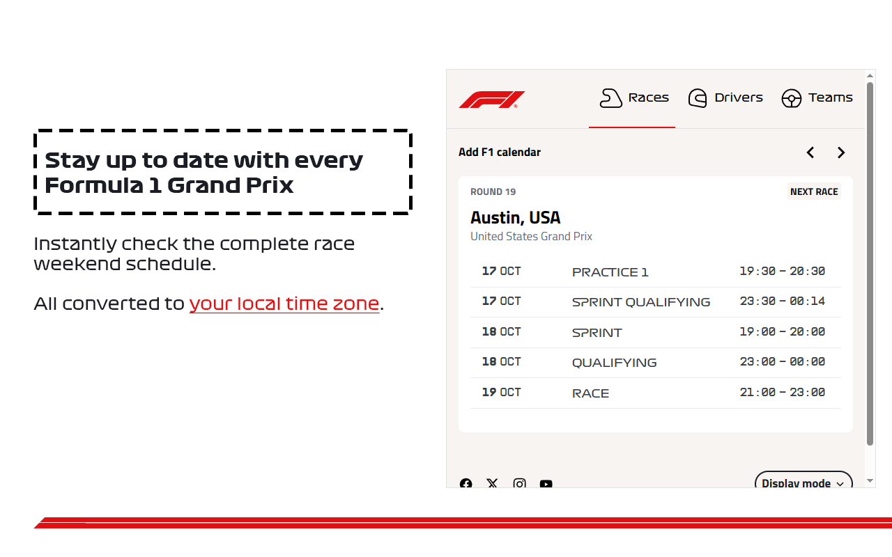 F1 - Schedule & Results chrome谷歌浏览器插件_扩展第2张截图