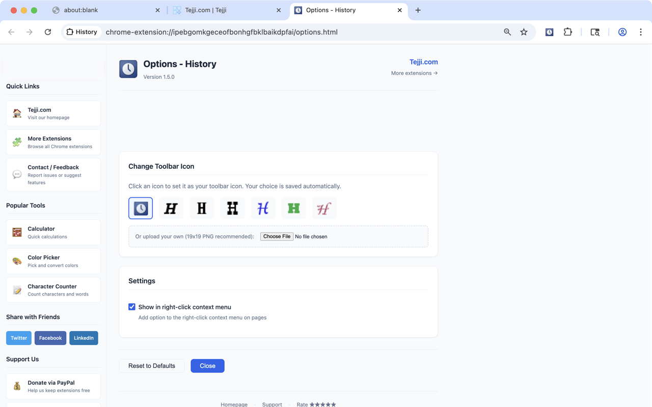 History chrome谷歌浏览器插件_扩展第1张截图