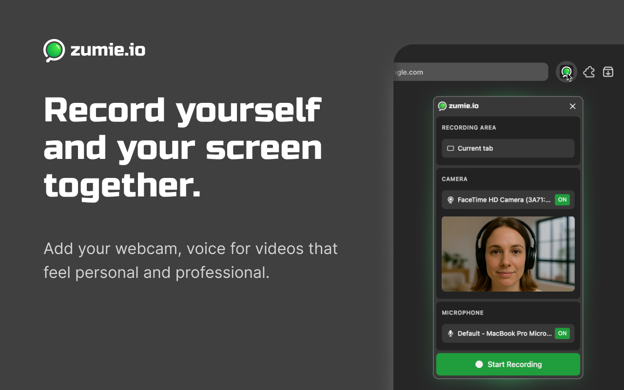 Zumie - Screen recordings made beautiful chrome谷歌浏览器插件_扩展第5张截图
