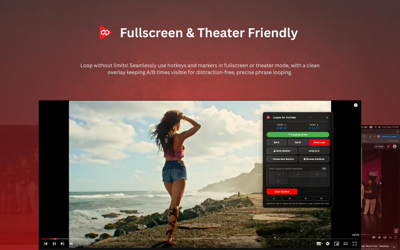 Looper for YouTube — Loop & Save Sections chrome谷歌浏览器插件_扩展第4张截图