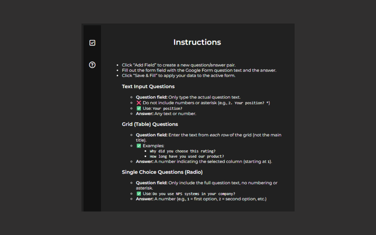 Google Form Auto Filler chrome谷歌浏览器插件_扩展第1张截图