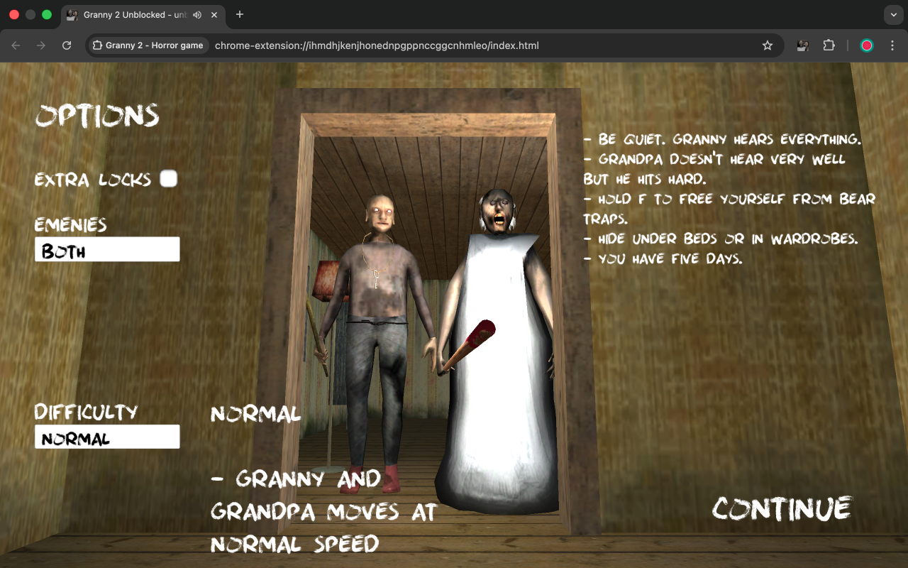 奶奶2 - 恐怖游戏 chrome谷歌浏览器插件_扩展第4张截图