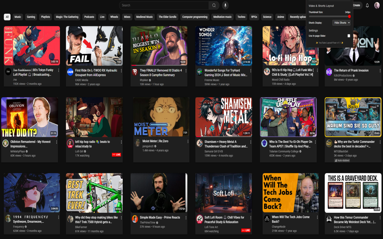 YouTube Layout Fixer chrome谷歌浏览器插件_扩展第2张截图