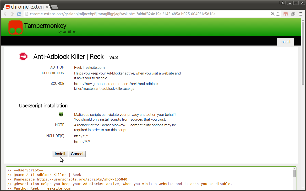 篡改猴测试版 chrome谷歌浏览器插件_扩展第2张截图