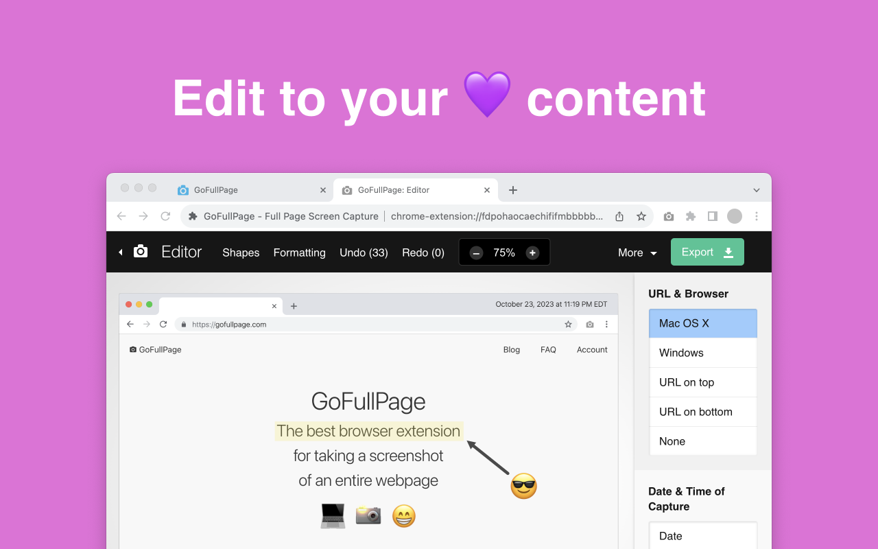 GoFullPage - Full Page Screen Capture chrome谷歌浏览器插件_扩展第3张截图