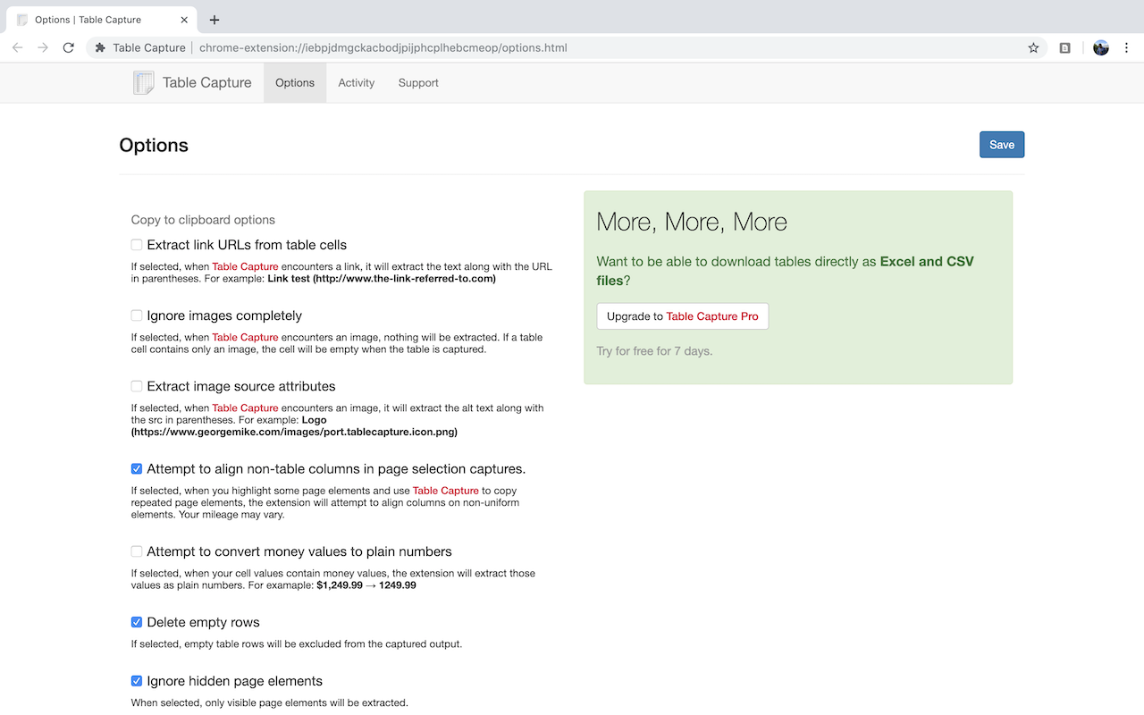 Table Capture chrome谷歌浏览器插件_扩展第3张截图