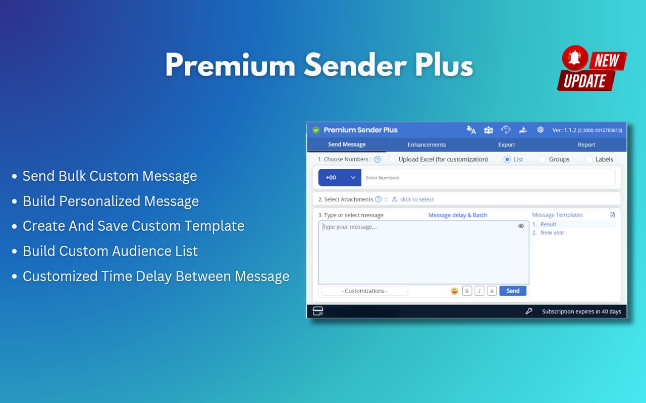 Premium Sender Plus chrome谷歌浏览器插件_扩展第2张截图