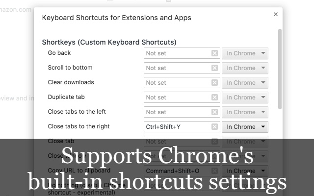 Shortkeys (Custom Keyboard Shortcuts) chrome谷歌浏览器插件_扩展第1张截图