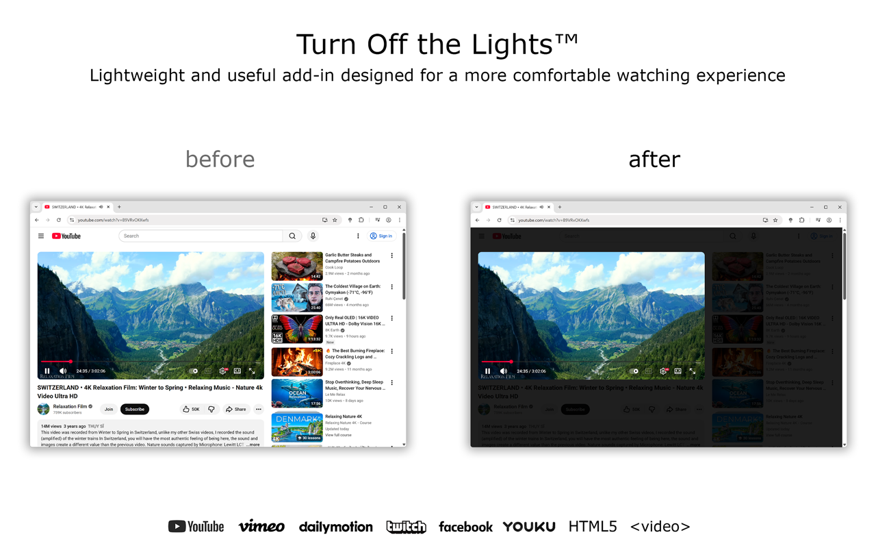 关灯看视频 chrome谷歌浏览器插件_扩展第4张截图