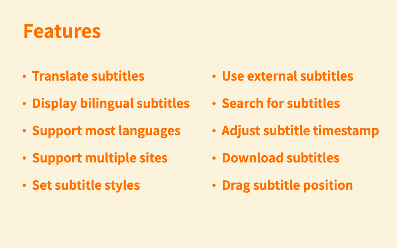 SubTrans - 通用字幕翻译套件 chrome谷歌浏览器插件_扩展第1张截图