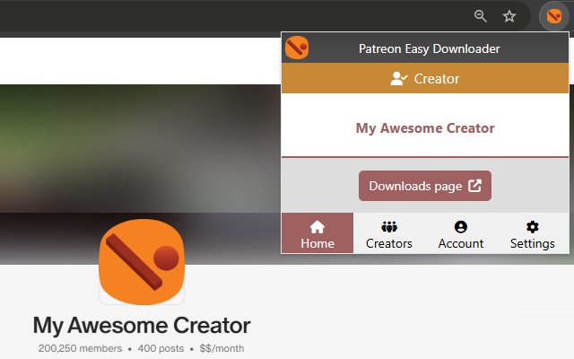 Patreon Easy Downloader chrome谷歌浏览器插件_扩展第1张截图